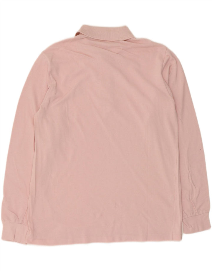 Lacoste Langærmet Poloskjorte til mænd Størrelse 4 Medium Pink Bomuld
