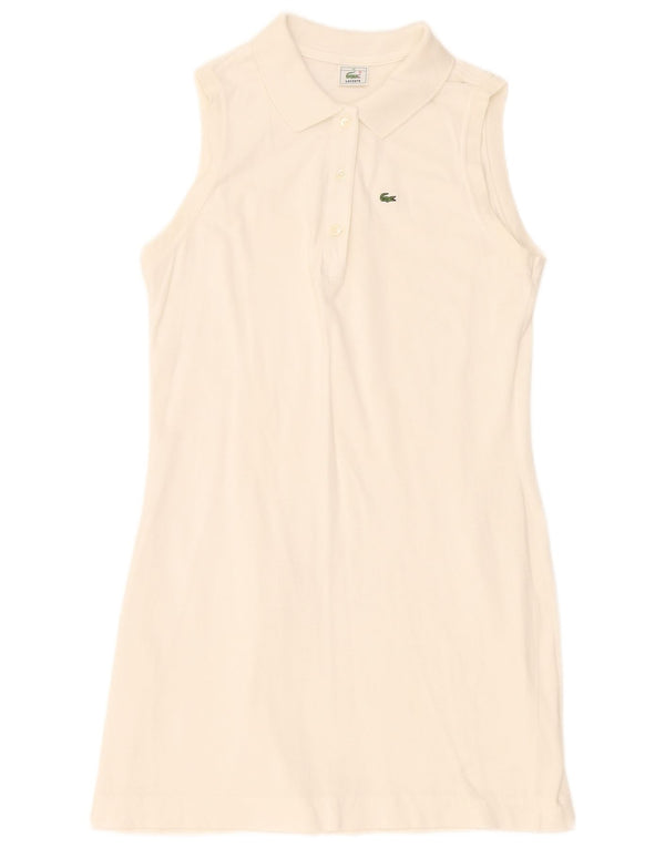 Lacoste Dame ærmeløs polokjole Størrelse 46 XL Hvid