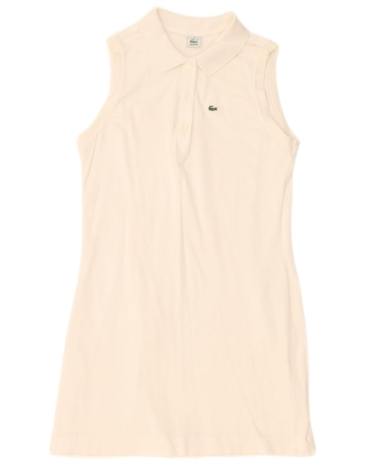 Lacoste Dame ærmeløs polokjole Størrelse 46 XL Hvid