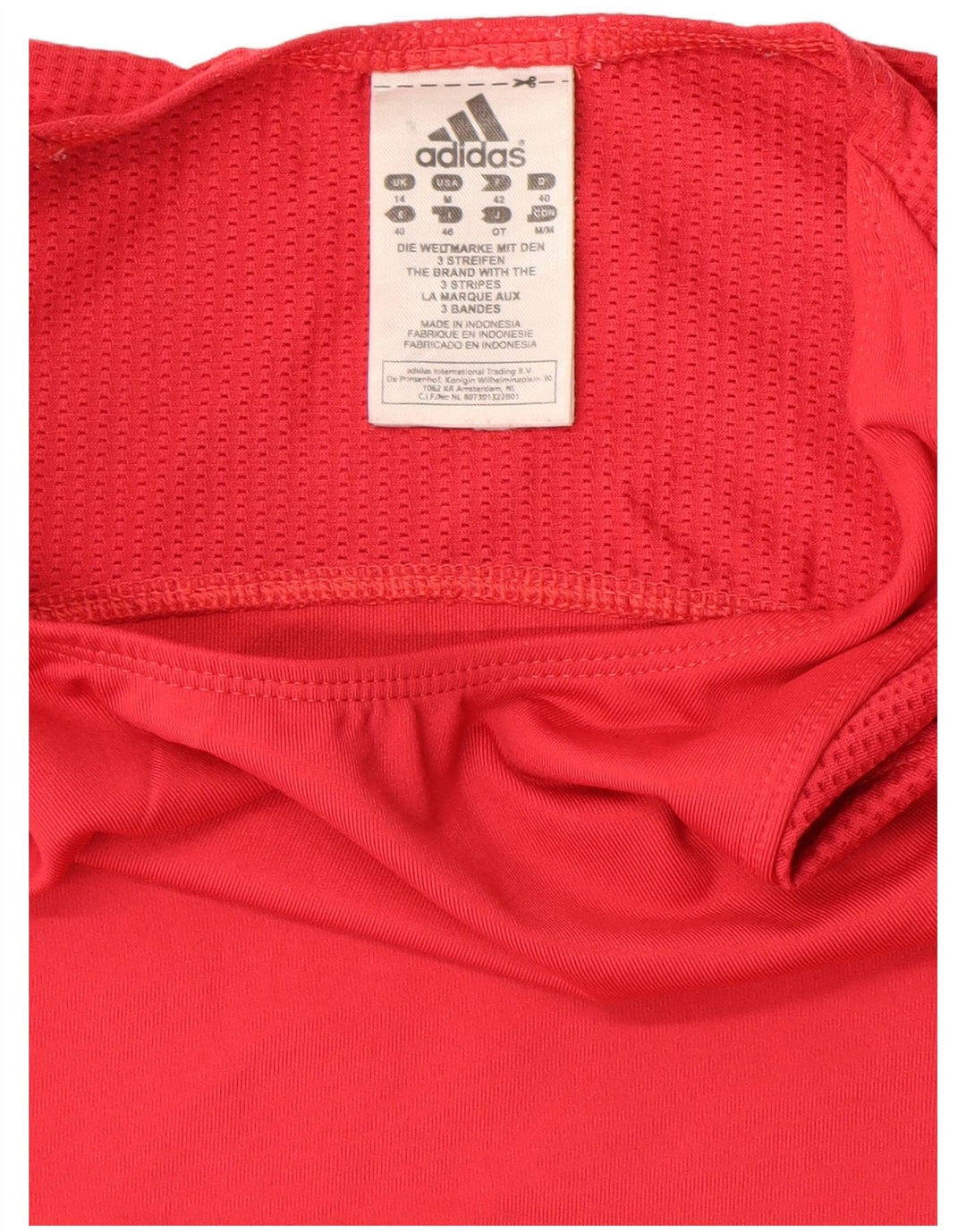Adidas Dame Climacool Crop Vest Top UK 14 Medium Rød Polyamid