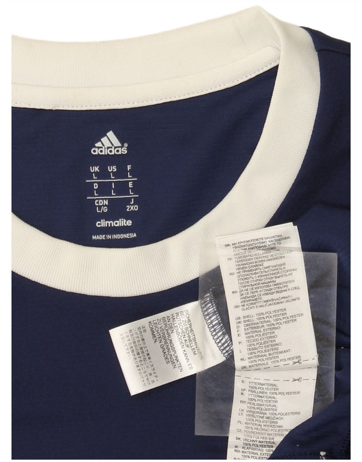Adidas Herre Climalite Top Langærmet Stor Marineblå Polyester