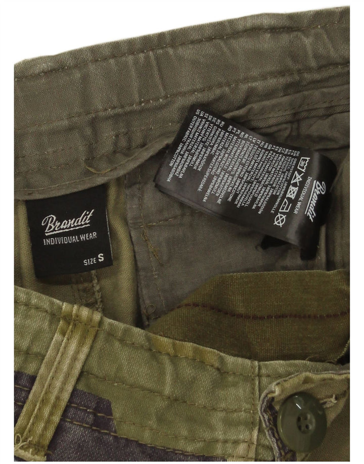 Brandit Herre Cargo Shorts Små W28 Khaki Camouflage Bomuld