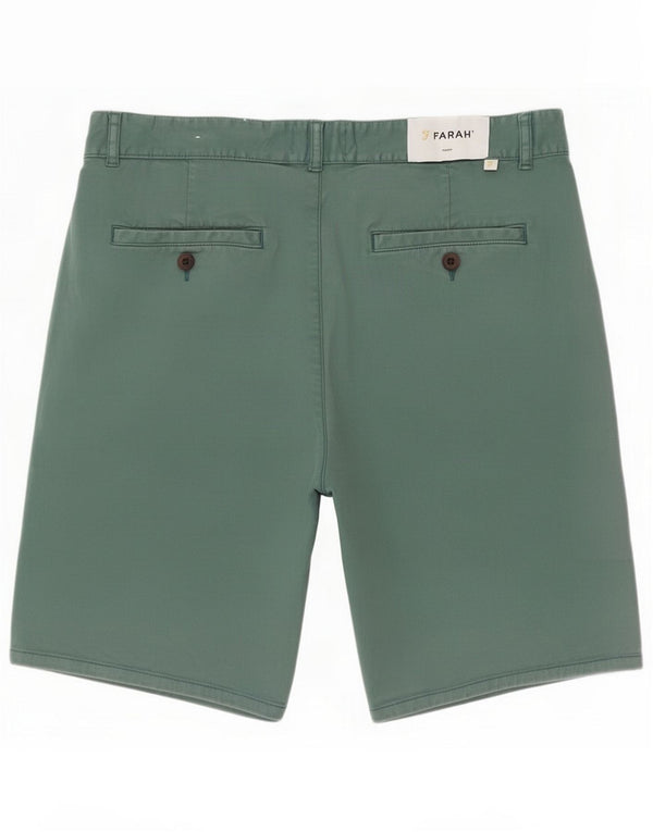Farah Mens Chino Shorts Medium W32 Green Cotton
