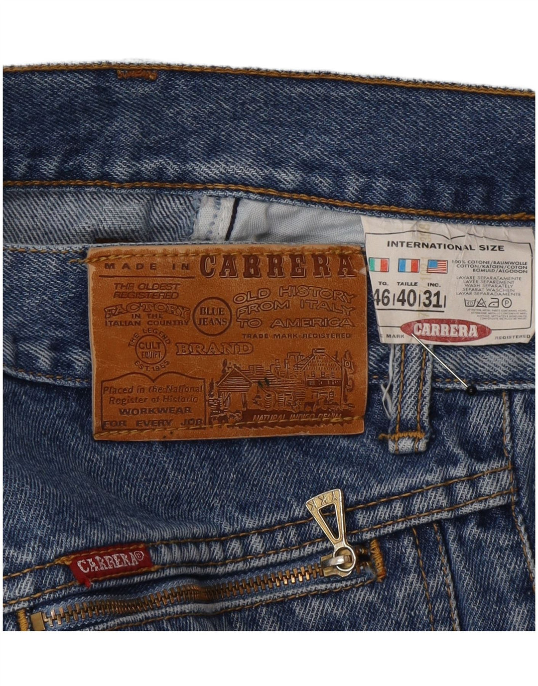 Carrera Straight Jeans til mænd W31 L30 Blå Bomuld
