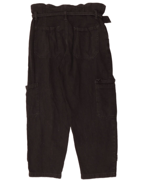 All Saints Dame Cargo Tapered Jeans UK 12 Medium W32 L27 Sort Bomuld