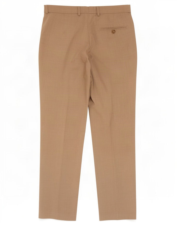 Marks & Spencer Herre Regular Fit Suit Bukser W32 L31 Beige Polyester