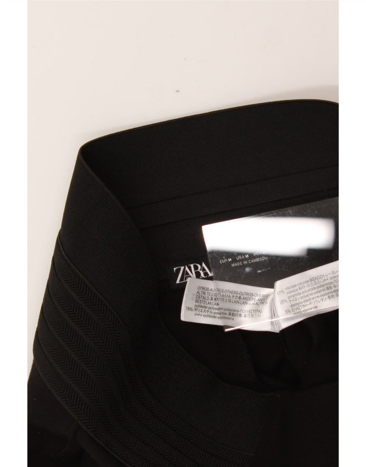 ZARA Womens Leggings UK 12 Medium Black Viscose Vintage Zara and Second-Hand Zara from Messina Hembry 