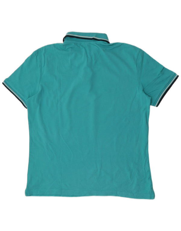 Diadora herre poloskjorte 2XL blå stribet bomuld