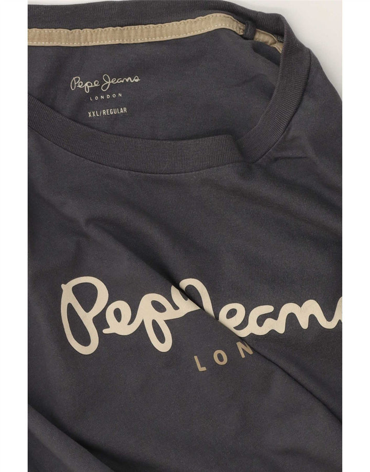 PEPE Jeans Herre Regular Graphic T-Shirt Top 2XL Grå