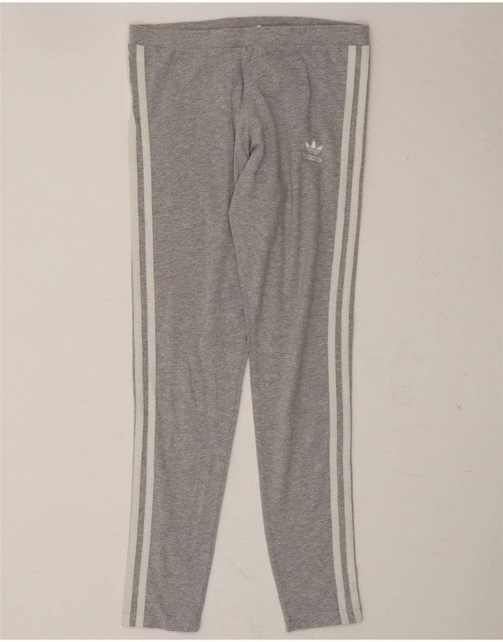 ADIDAS Womens Leggings UK 10 Small  Grey Cotton Vintage Adidas and Second-Hand Adidas from Messina Hembry 