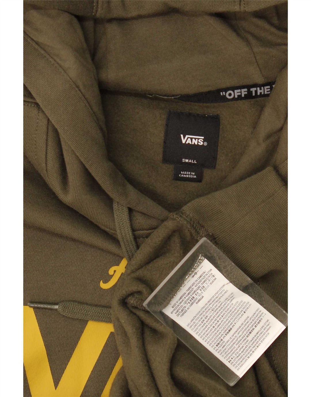 Vans Grafisk hættetrøje til mænd Small Khaki Bomuld