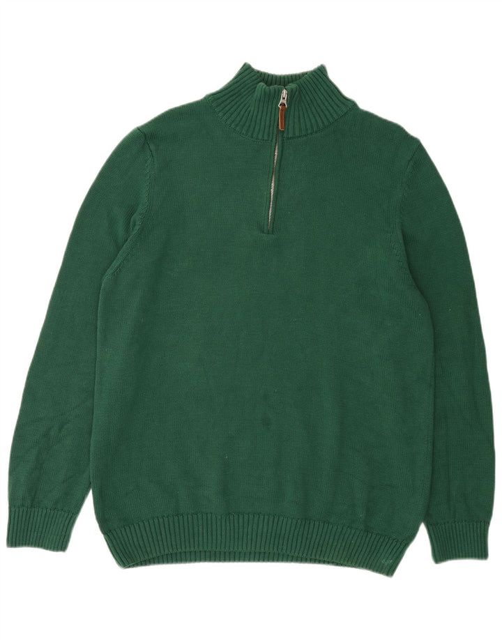 SUPERDRY Sweater med lynlås til mænd 2XL Grøn bomuld