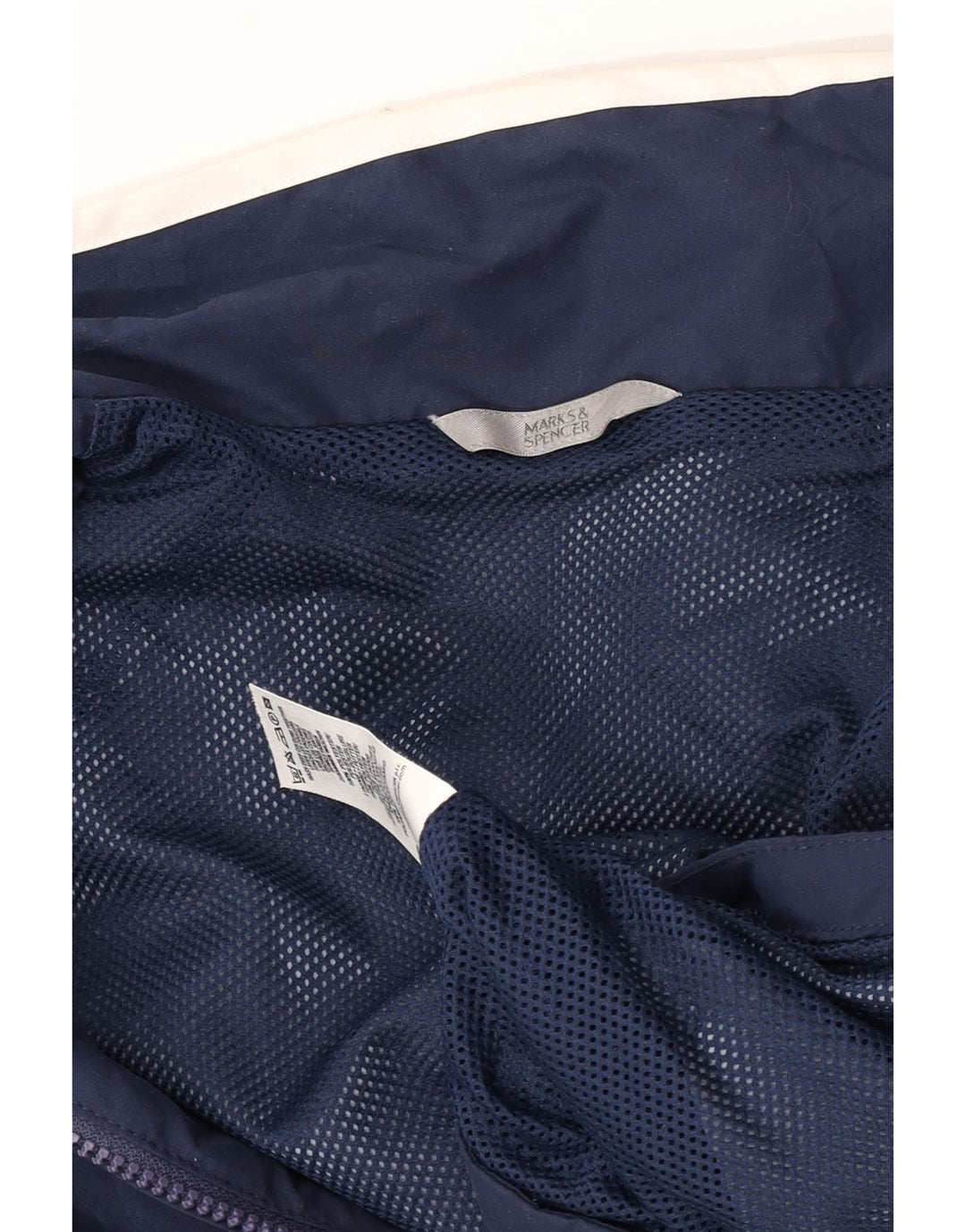 Marks & Spencer Regnjakke til mænd UK 40 Large Navy Blue Polyester