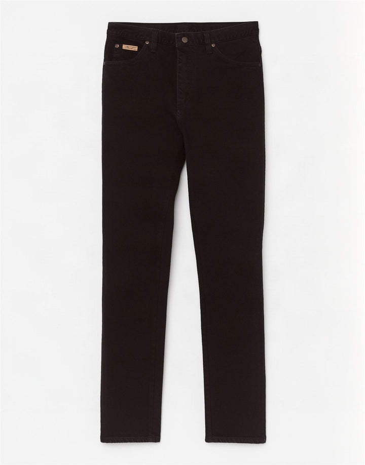 Wrangler Herre Slim Straight Jeans W32 L32 Sort Bomuld