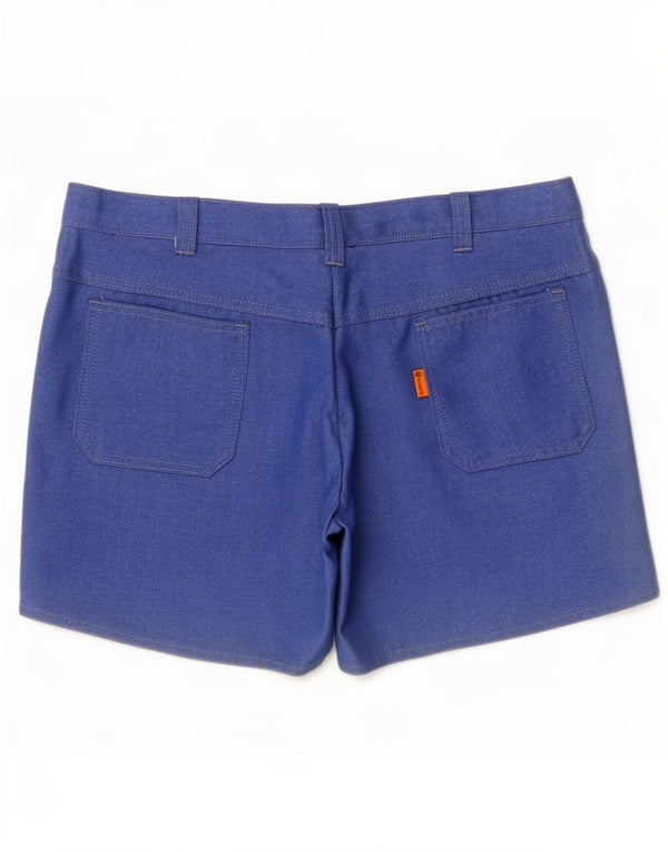Vintage Chino Shorts til mænd IT 52 XL W36 Blå Trevira
