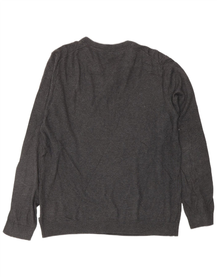 TED BAKER Herre V-hals sweater str. 4 Large Grå Bomuld
