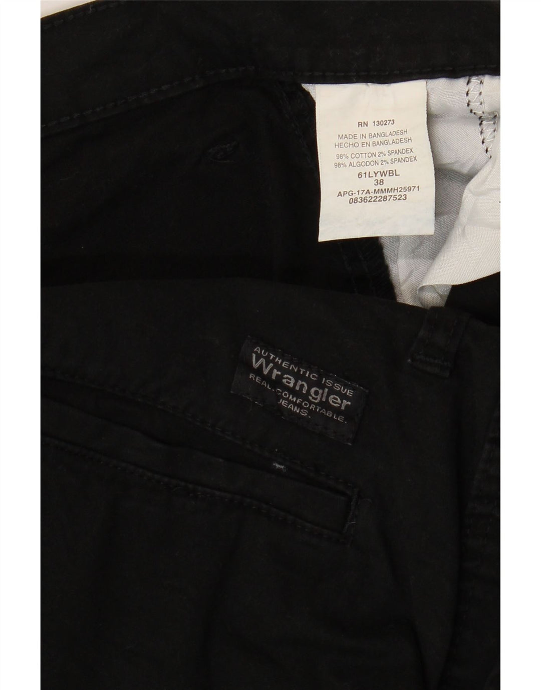 Wrangler Herre Cargo Shorts W38 XL Sort Bomuld