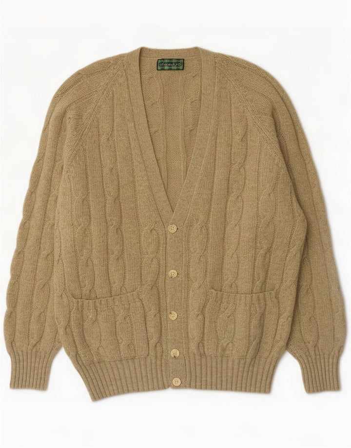 Vintage Herre Cardigan Sweater XL Beige