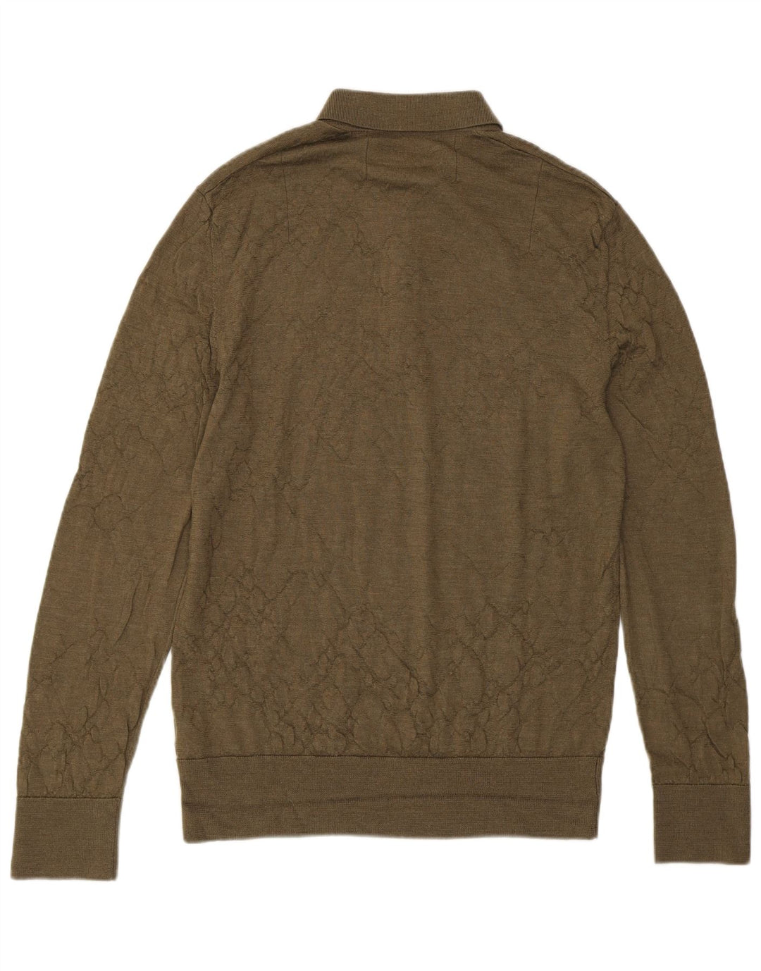 All Saints Herre Polo Neck Jumper Sweater XL Khaki