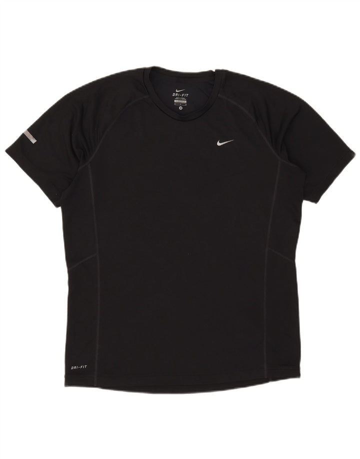 Nike Herre Dri Fit T-Shirt Top Medium Sort Polyester