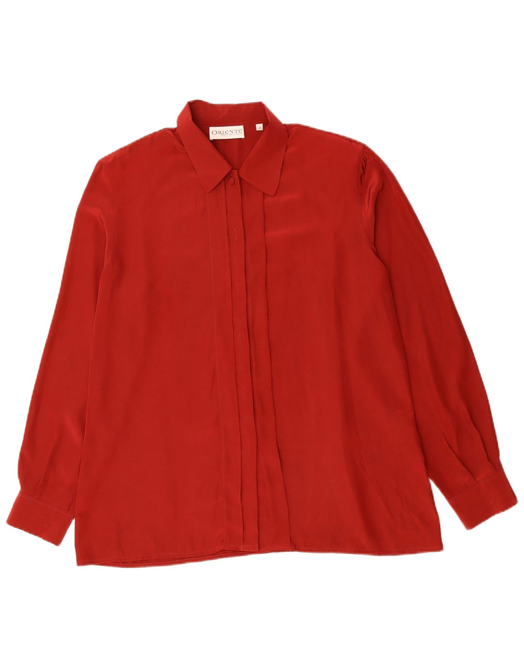 VINTAGE Dame Skjorte Bluse IT 48 XL Rød
