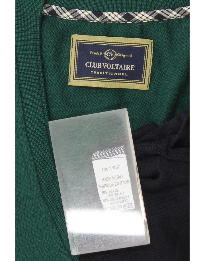 Club Voltaire Herrevest Tank Top Medium Grøn Colourblock Uld