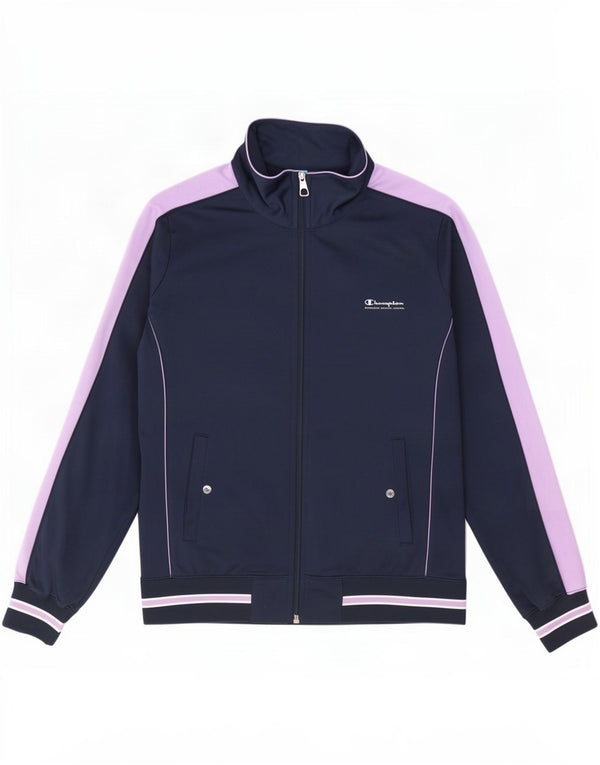 Champion Womens Heritage Fit Tracksuit Top Jacket UK 10 Small Navy Blue