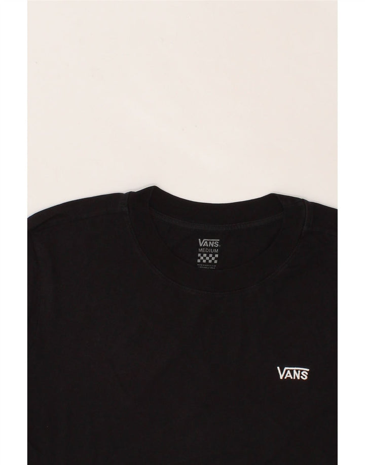 VANS Womens Crop T-Shirt Top UK 14 Medium Black Cotton Vintage Vans and Second-Hand Vans from Messina Hembry 