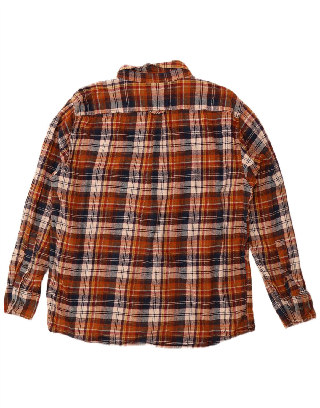 Eddie Bauer herre flannelskjorte XL brun ternet bomuld