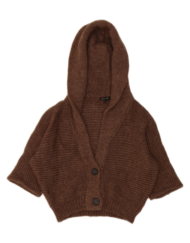 Massimo Dutti Dame 3/4-ærmet cardigantrøje UK 10 Lille Brun