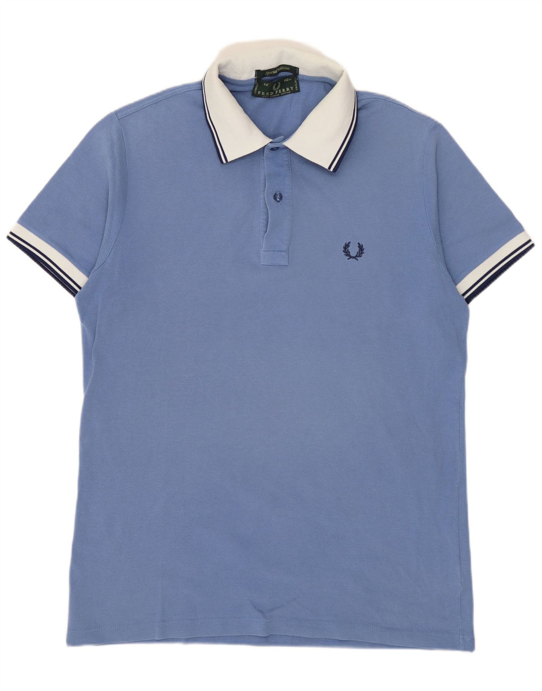 Fred Perry Herre poloshirt Medium Blue Colourblock Bomuld