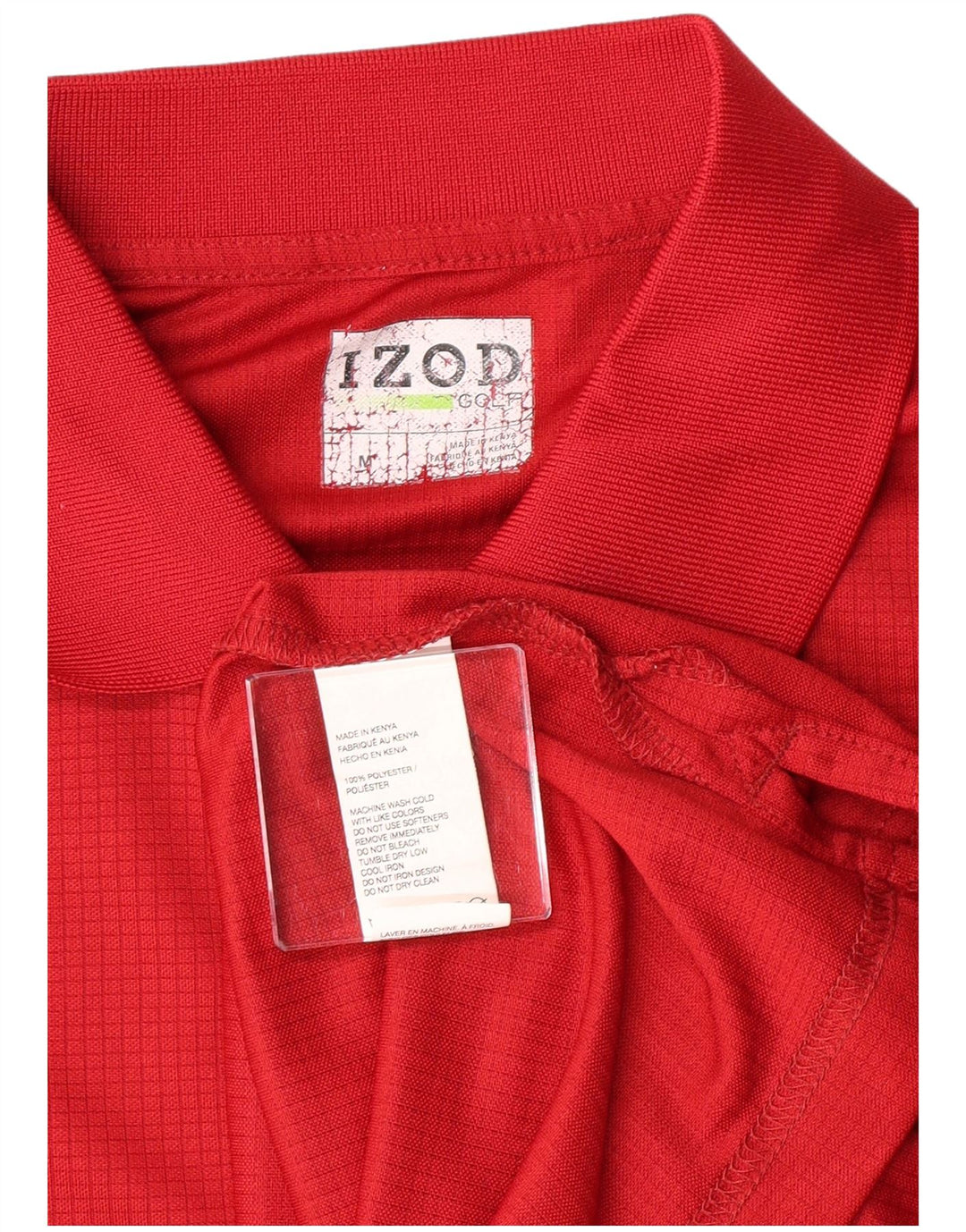 Izod Herre Golf Polo Shirt Medium Rød Polyester
