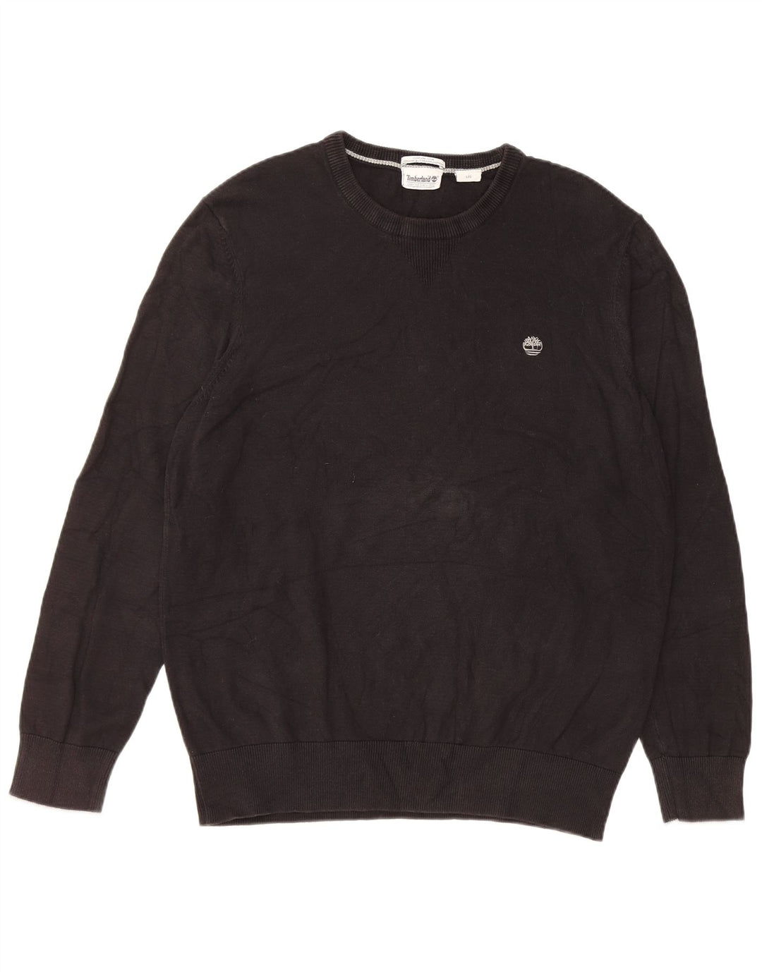 Timberland Herre sweater med rund hals, stor sort bomuld