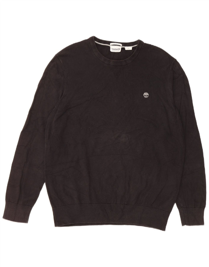 Timberland Herre sweater med rund hals, stor sort bomuld