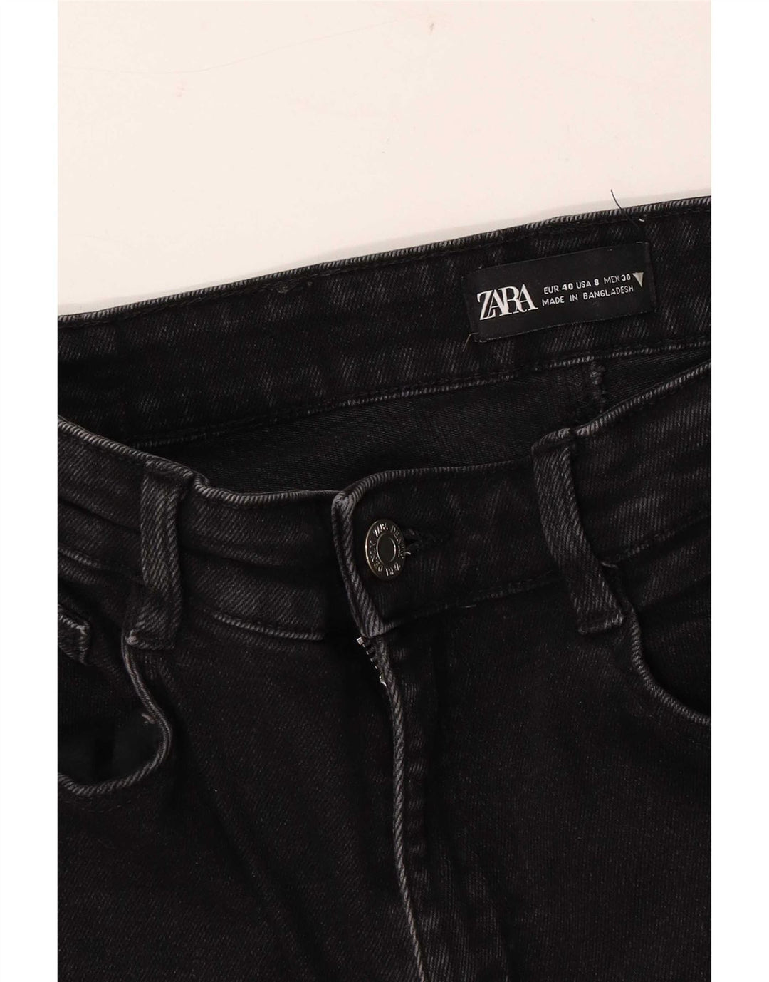 Zara Dame Skinny Jeans EU 40 Medium W30 L26 Sort