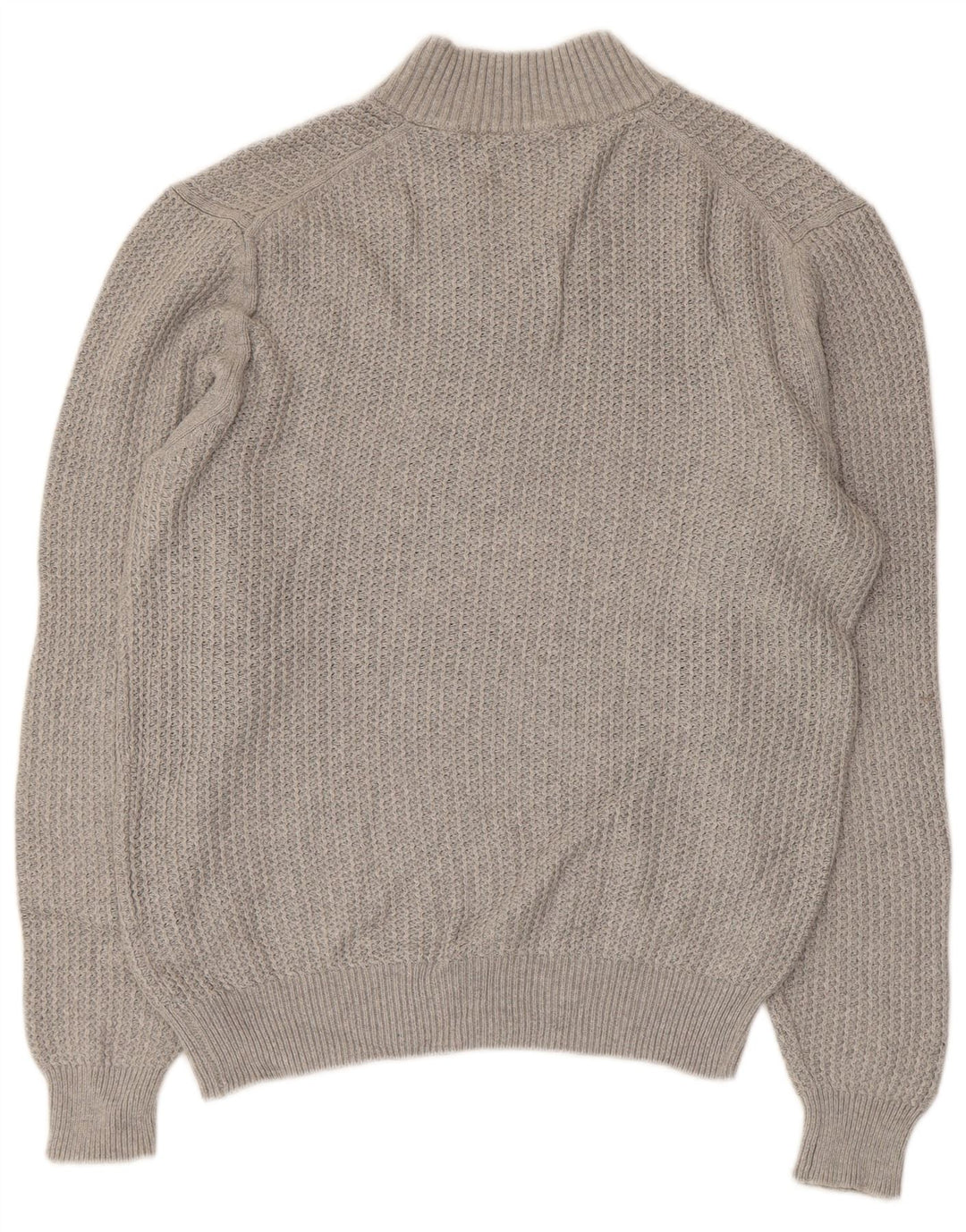 Massimo Dutti Dame Turtle Neck Jumper Sweater UK 16 Stor Grå Bomuld