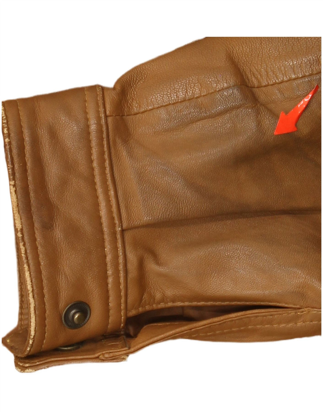 Vintage Herre Bomber Læderjakke EU 50 Stor Brun Læder