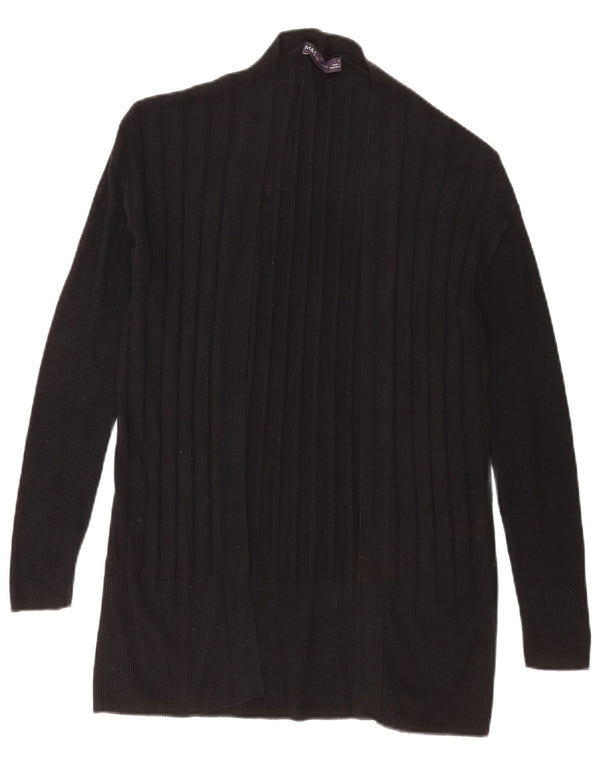 Marks & Spencer Womens Open Cardigan Sweater UK 10 Small Black Striped