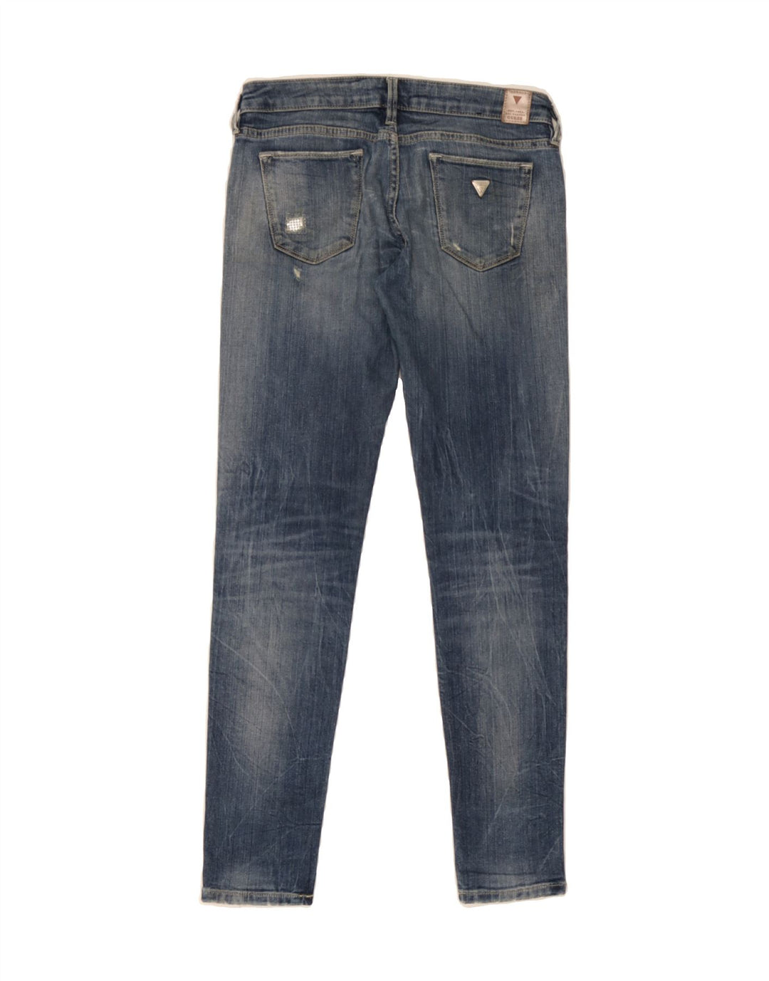 GUESS Womens Distressed Skinny Jeans W28 L29 Blue Cotton Vintage Guess and Second-Hand Guess from Messina Hembry 