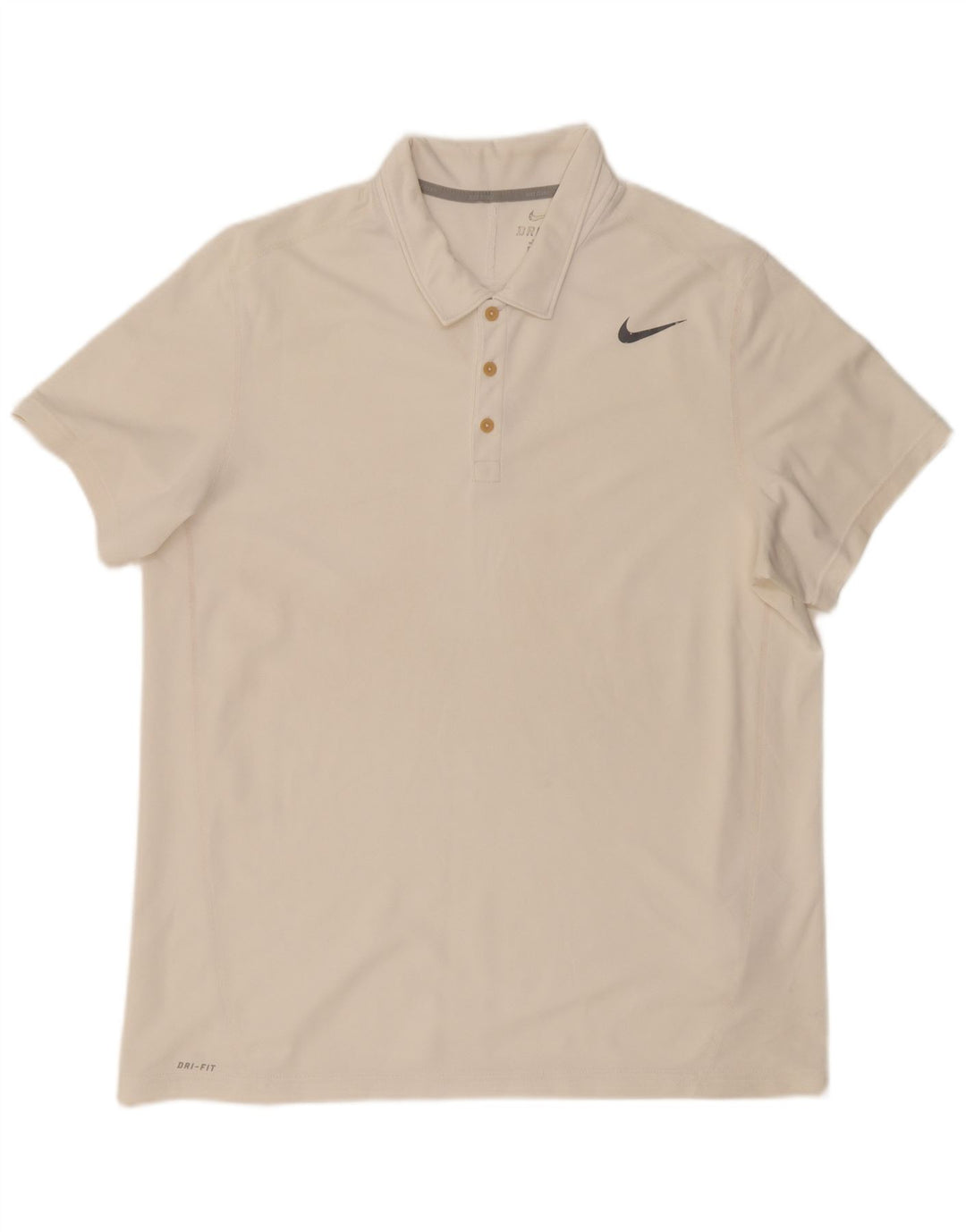 NIKE Mens Dri Fit Polo Shirt XL White Polyester