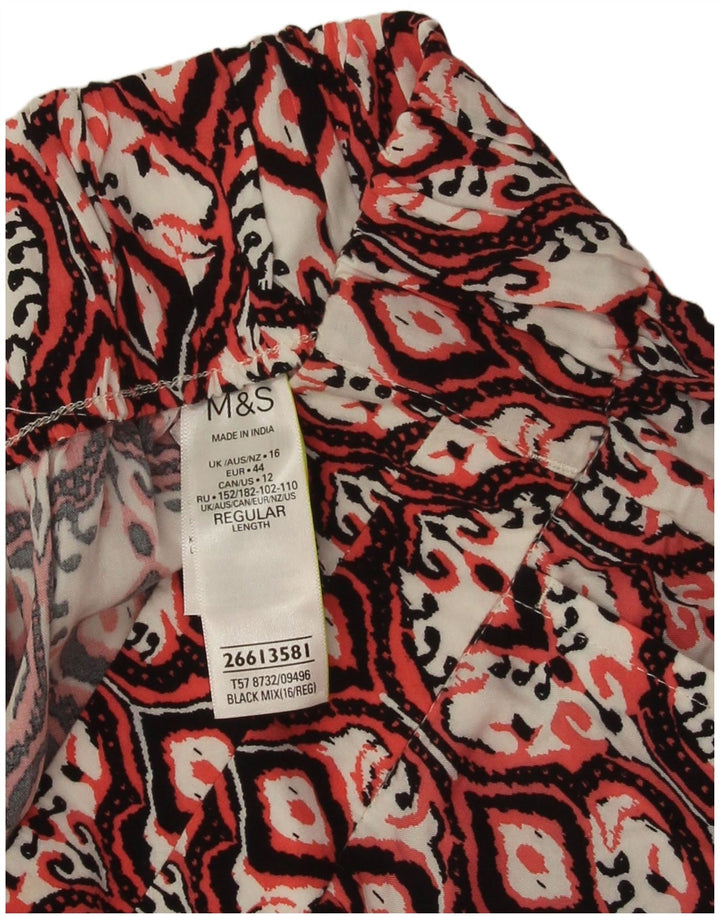 Marks & Spencer Dame Cropped Trousers UK 16 Large W34 L24 Multicolored