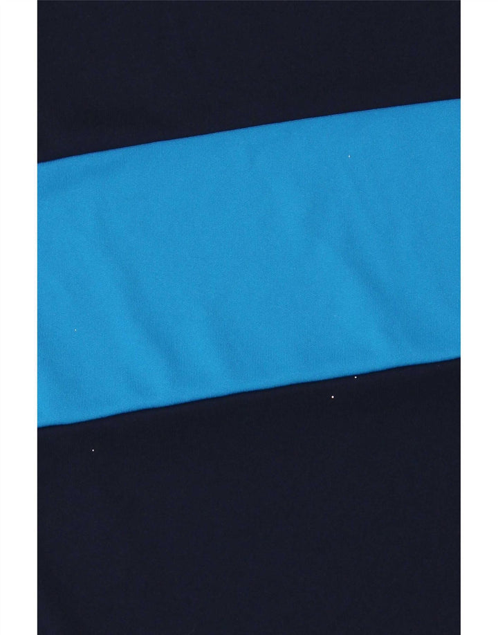 Adidas Boys T-Shirt Top 13-14 år Navy Blue Colourblock Polyester