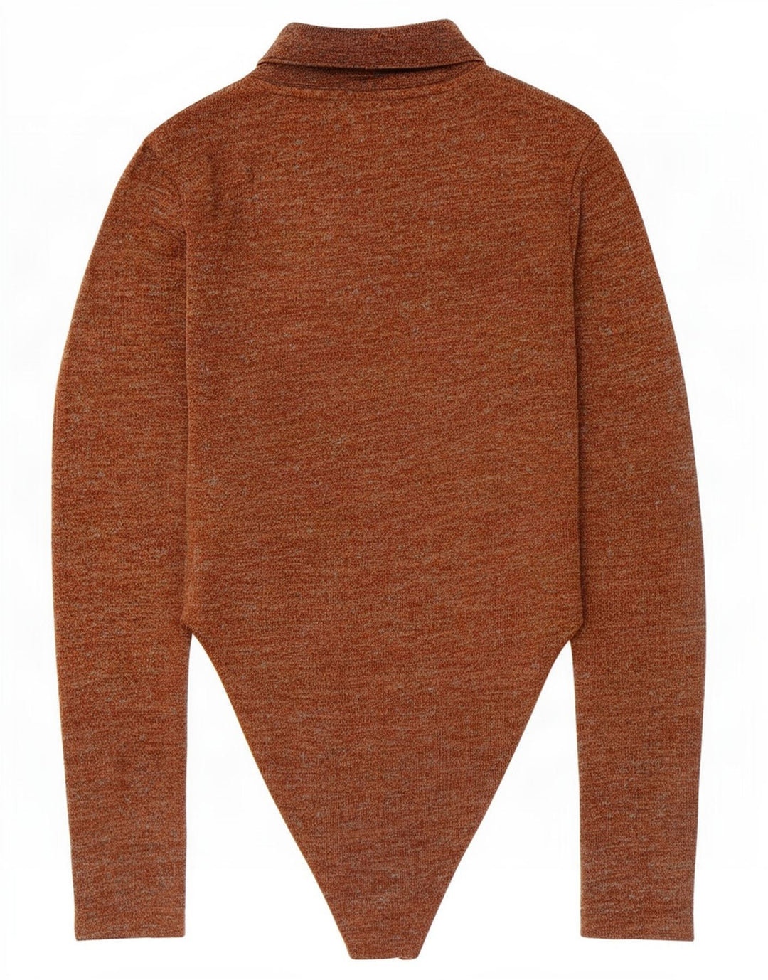 Zara langærmet bodysuit til kvinder UK 8 Small Brown Flecked Polyester