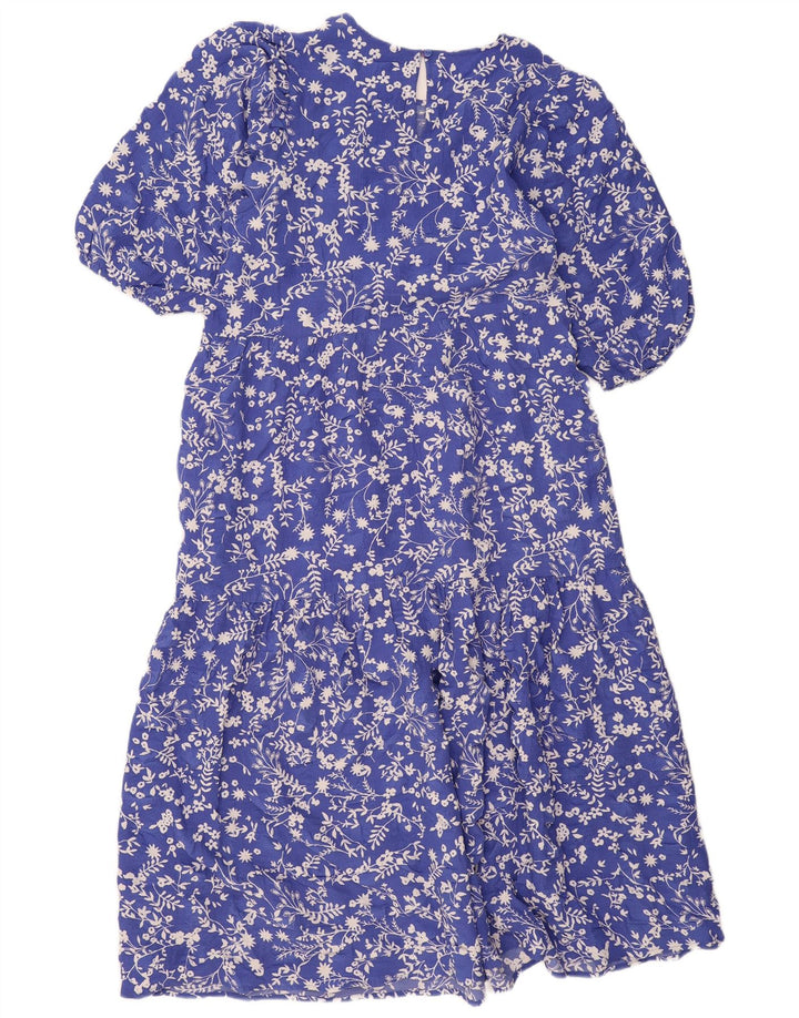 MARKS & SPENCER Regular Maxi-kjole til kvinder UK 16 Large Blue Floral