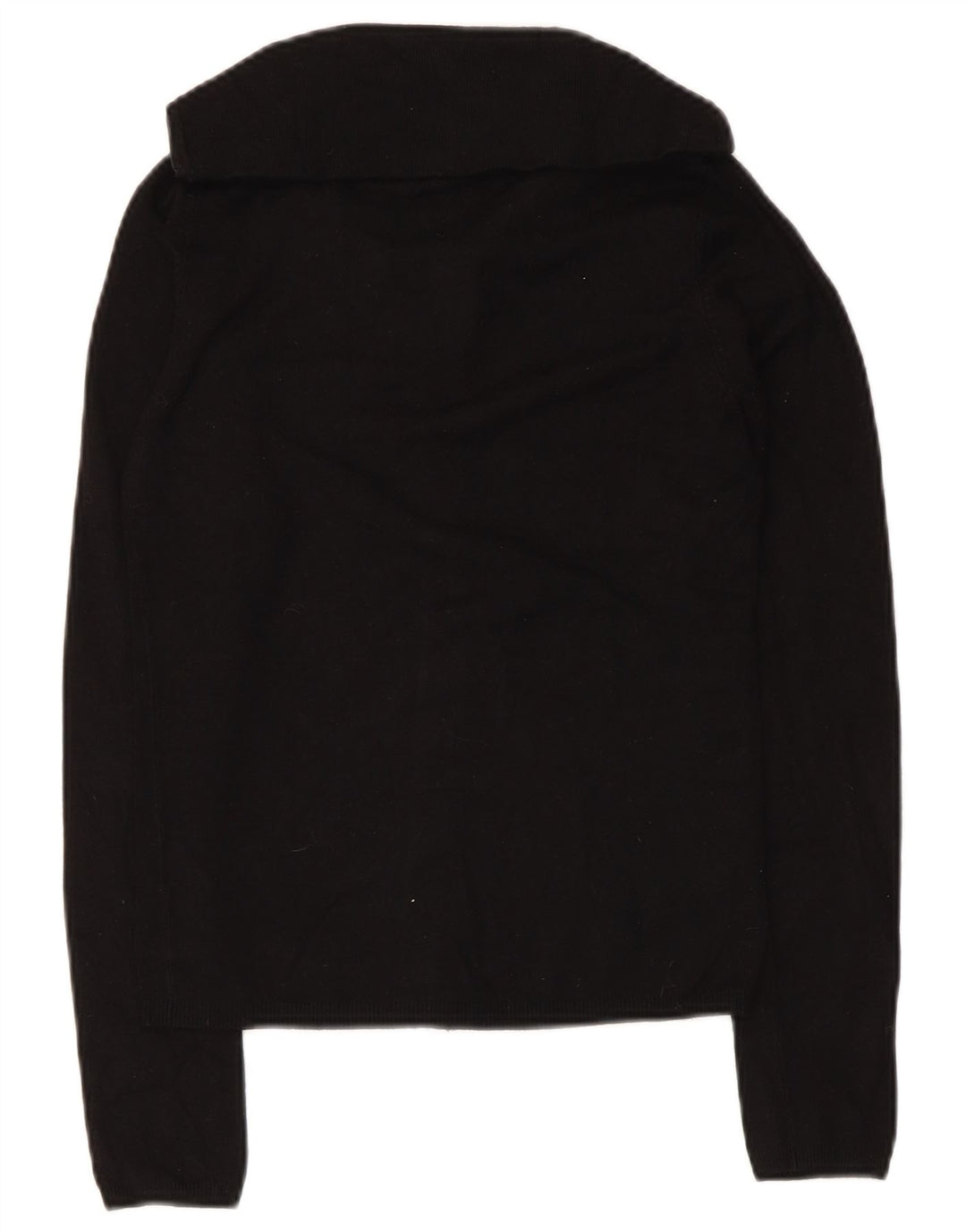 Zara Dame Cardigan Sweater UK 12 Medium Black Rayon