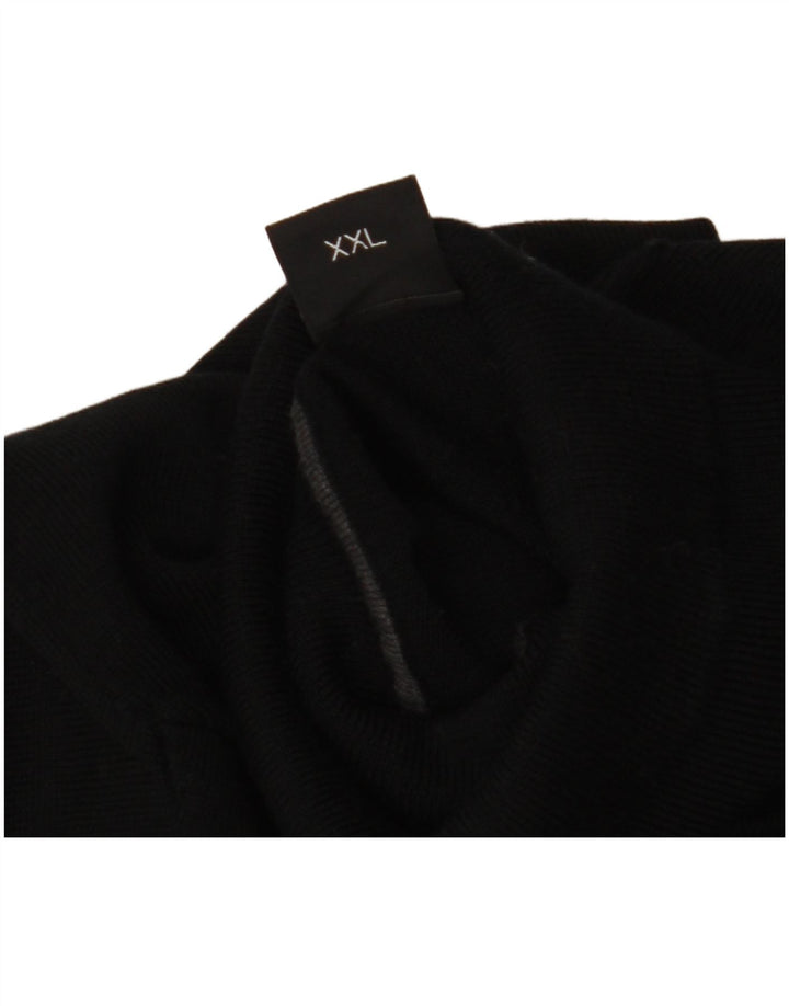 Hugo Boss Herre Roll Neck Jumper Sweater 2XL Sort Uld