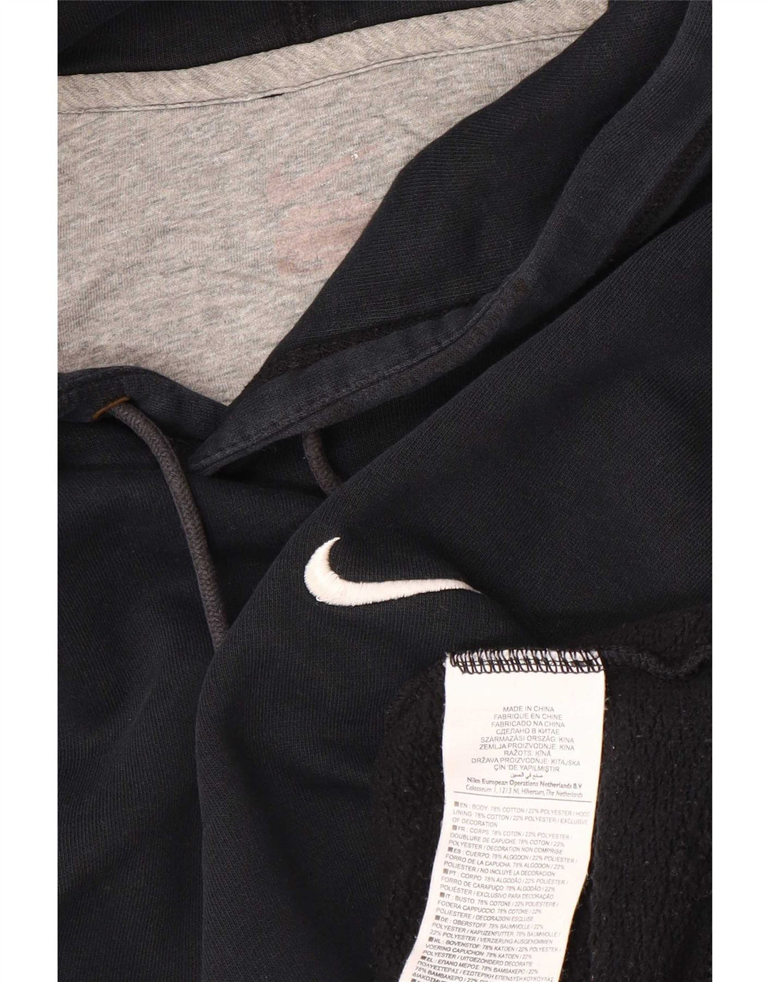 Nike hættetrøje til mænd 2XL sort bomuld