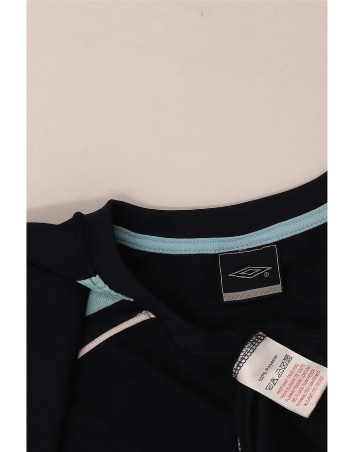 Umbro Herre Grafisk T-Shirt Top Stor Marineblå Colourblock Polyester