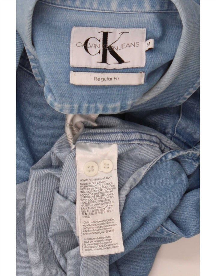 Calvin Klein Jeans Herre Regular Fit Denim Shirt Medium Blue Bomuld