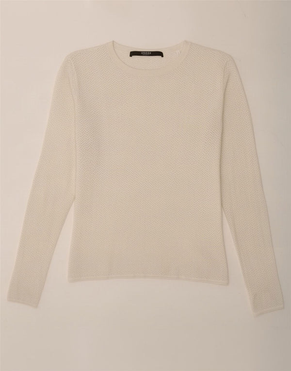 Guess Womens Crop Top Langærmet UK 6 XS Hvid